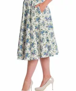Banned Wild Flower 50's Swing Skirt Green