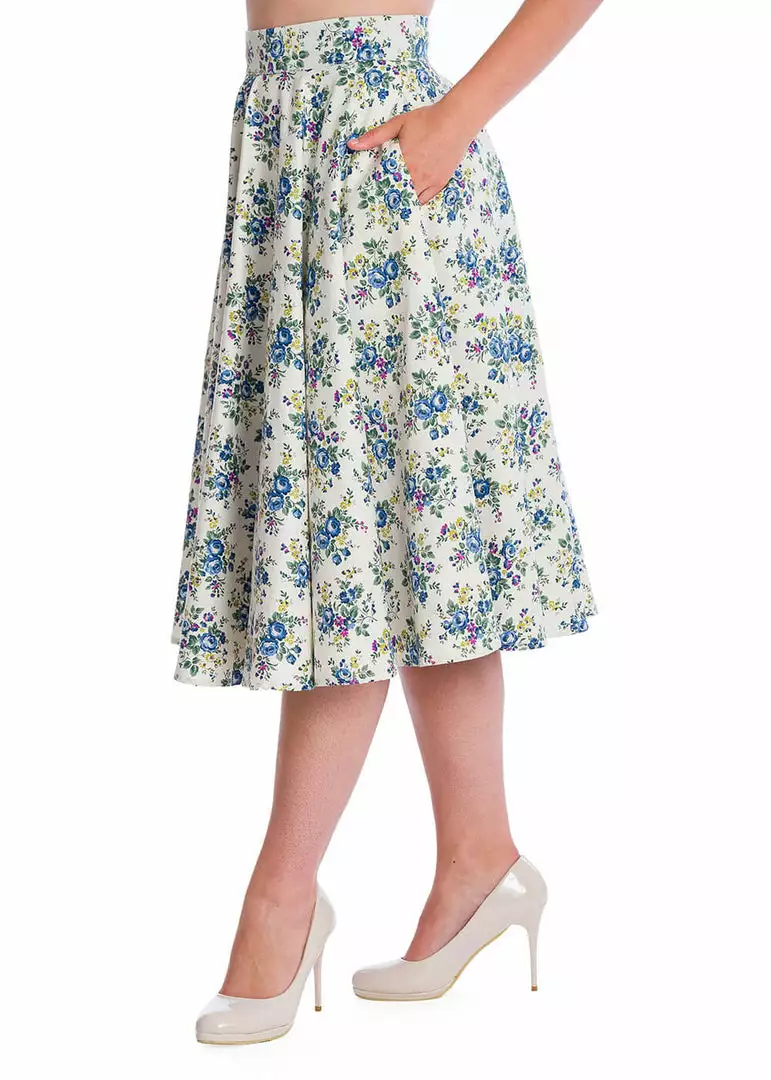 Banned Wild Flower 50's Swing Skirt Green 3 Banned Wild Flower 50's Swing Skirt Green