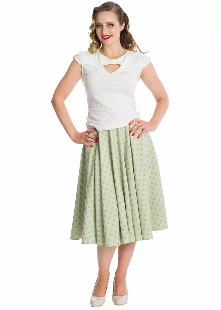 Banned Dot Days Polkadot 50's Swing Skirt Green 7 Banned Dot Days Polkadot 50's Swing Skirt Green