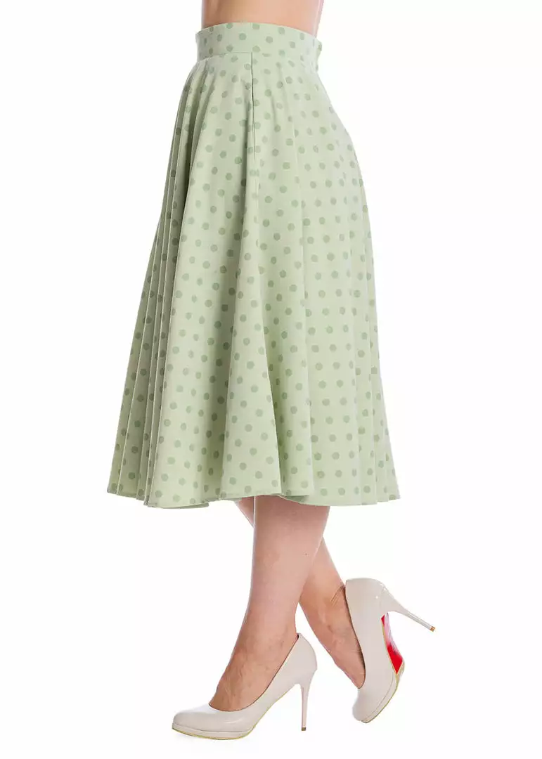 Banned Dot Days Polkadot 50's Swing Skirt Green 5 Banned Dot Days Polkadot 50's Swing Skirt Green