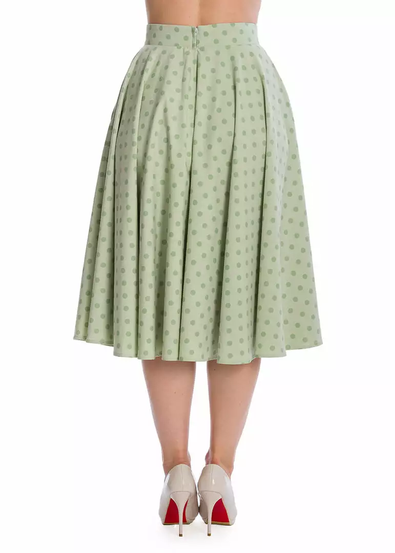 Banned Dot Days Polkadot 50's Swing Skirt Green 6 Banned Dot Days Polkadot 50's Swing Skirt Green