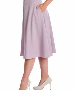 New In Banned Summer Staple 50's Swing Skirt Lilac Purple 8 New In Banned Summer Staple 50's Swing Skirt Lilac Purple
