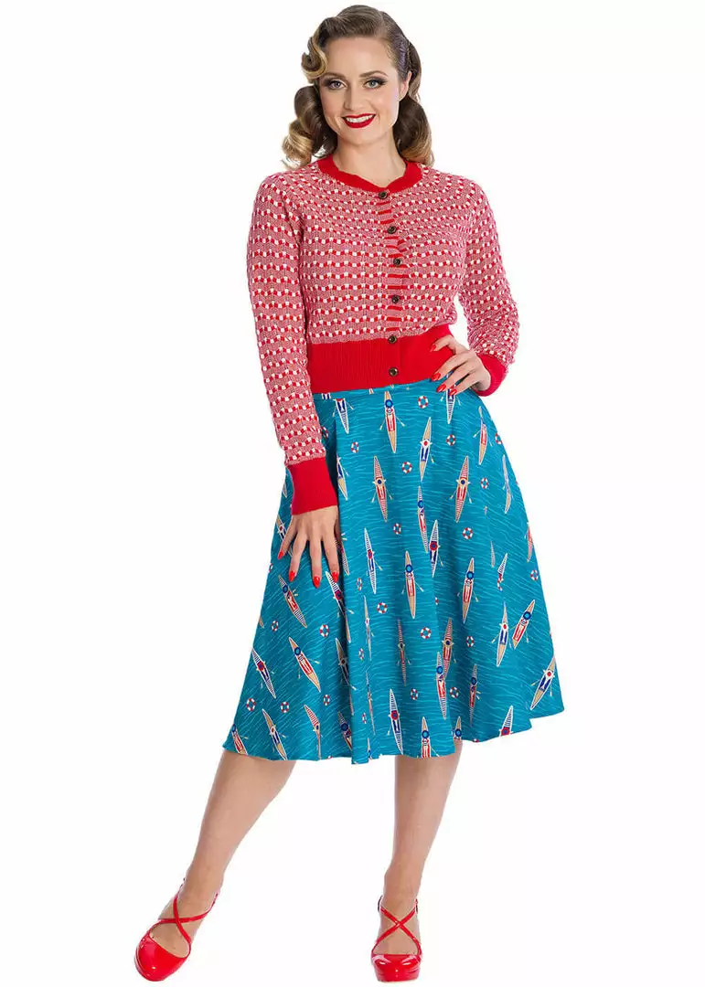 New In Banned Regatta Girl 50's Swing Skirt Blue 5 New In Banned Regatta Girl 50's Swing Skirt Blue