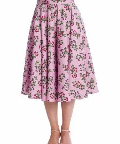 New In Banned Summer Berry 50's Swing Skirt Lilac Purple 9 New In Banned Summer Berry 50's Swing Skirt Lilac Purple