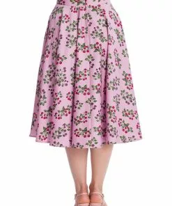 New In Banned Summer Berry 50's Swing Skirt Lilac Purple 10 New In Banned Summer Berry 50's Swing Skirt Lilac Purple