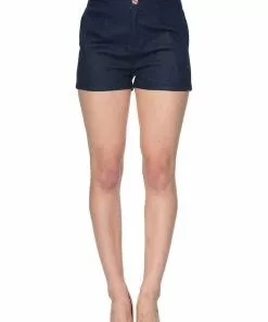 New In Banned Diner Days 50's Shorts Dark Blue