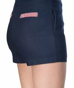 New In Banned Diner Days 50's Shorts Dark Blue