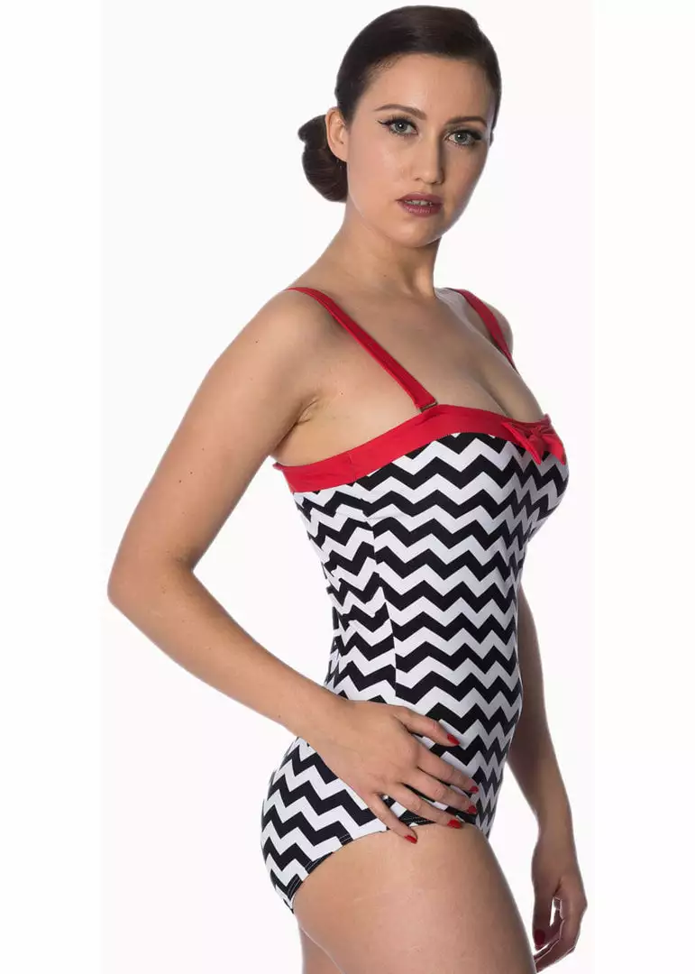 New In Banned Black Coffee Bathingsuit Black White 3 New In Banned Black Coffee Bathingsuit Black White