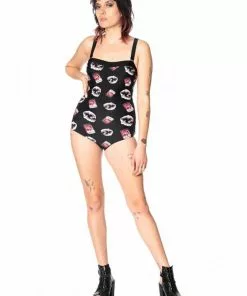 New In Banned Glampire Swimsuit Black
