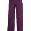 Banned Party On 40's Pantalon Trousers Aubergine New In