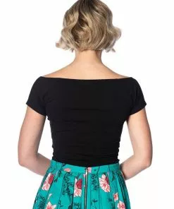 New In Banned Bow Wow 50's Top Black 6 New In Banned Bow Wow 50's Top Black