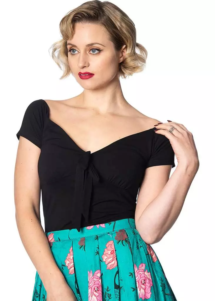 New In Banned Bow Wow 50's Top Black 3 New In Banned Bow Wow 50's Top Black