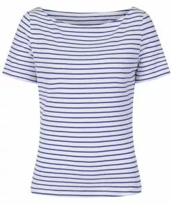 Banned Italy Sail Stripe 60's Top Blue New In