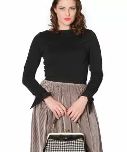 Banned Bow 60's Top Black New In