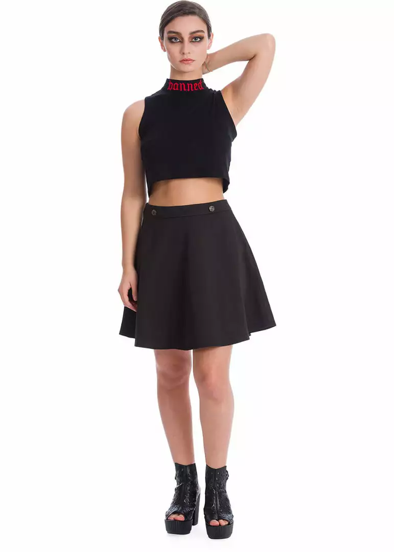 New In Banned End Of Time 80's Top Black 5 New In Banned End Of Time 80's Top Black