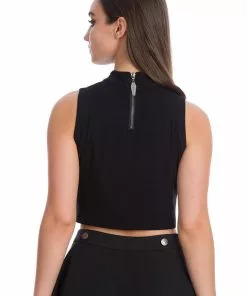 New In Banned End Of Time 80's Top Black