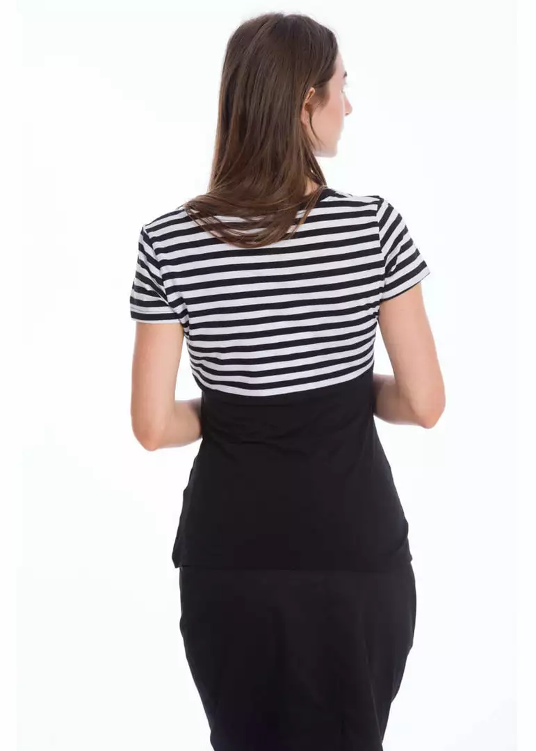 Banned Candy Stripe Sailor 40's Top Black New In 4 Banned Candy Stripe Sailor 40's Top Black New In