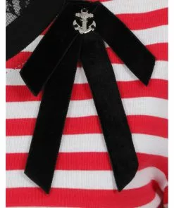 New In Banned Candy Stripe Sailor 40's Top Red 7 New In Banned Candy Stripe Sailor 40's Top Red