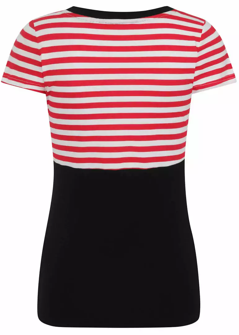 New In Banned Candy Stripe Sailor 40's Top Red 6 New In Banned Candy Stripe Sailor 40's Top Red