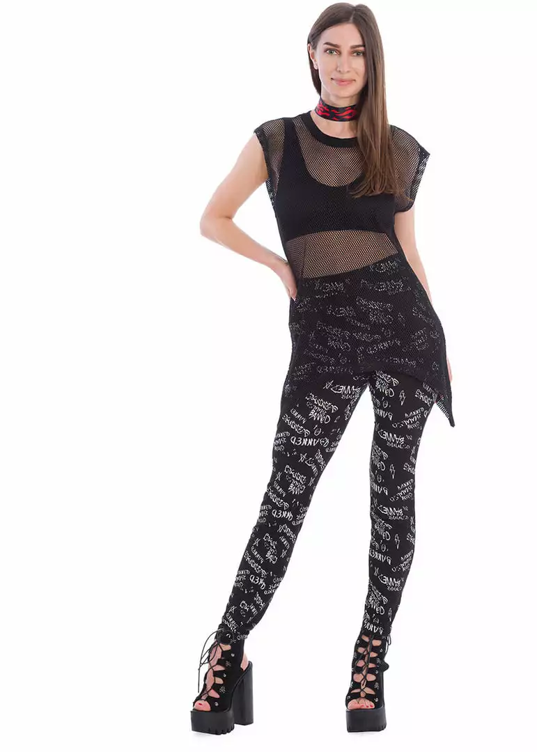 Banned Nightmare Fishnet 80's Top Black New In 5 Banned Nightmare Fishnet 80's Top Black New In