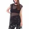 Banned Nightmare Fishnet 80's Top Black New In 2 Banned Nightmare Fishnet 80's Top Black New In