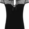 New In Banned Dark Heart Desire 50's Top Black 1 New In Banned Dark Heart Desire 50's Top Black