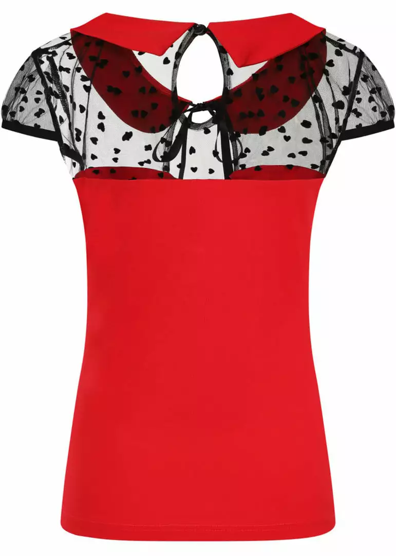 Banned Dark Heart Desire 50's Top Red New In 5 Banned Dark Heart Desire 50's Top Red New In