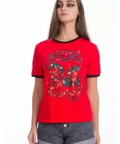 Banned Hell Yeah Devil T-Shirt Red