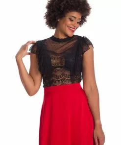 Banned Romance Lace 40's Top Black 8 Banned Romance Lace 40's Top Black