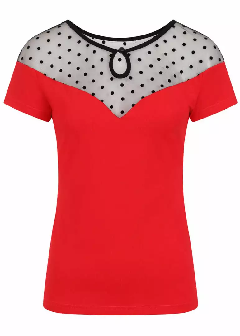 Banned Smoulder Polkadot 50's Top Red 3 Banned Smoulder Polkadot 50's Top Red