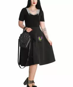 Banned Skeleton Heart Top Black New In