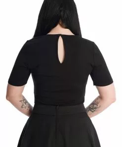 Banned Skeleton Heart Top Black New In