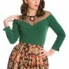 New In Banned Evita Evening 50's Top Green 2 New In Banned Evita Evening 50's Top Green