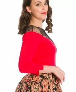 Banned Evita Evening 50's Top Red 7 Banned Evita Evening 50's Top Red