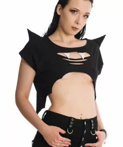 Banned Moonchild Bat Top Black