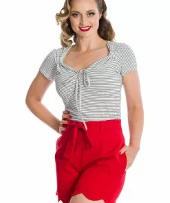 Banned Danni Stripe 50's Top White New In