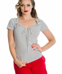Banned Danni Stripe 50's Top White New In