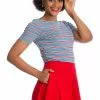Banned Kate Stripe 40's Top Blue New In