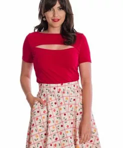 New In Banned Rose Top Red 10 New In Banned Rose Top Red