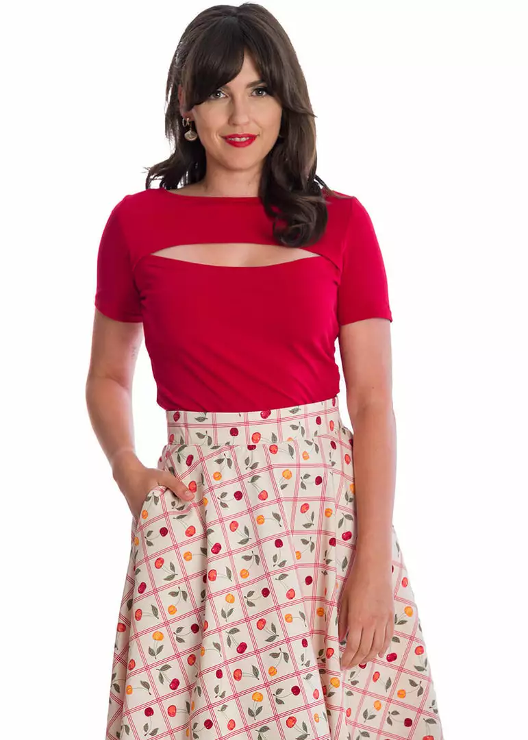 New In Banned Rose Top Red 6 New In Banned Rose Top Red