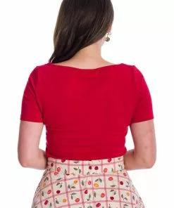 New In Banned Rose Top Red 11 New In Banned Rose Top Red