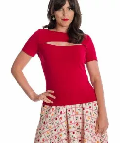 New In Banned Rose Top Red 8 New In Banned Rose Top Red