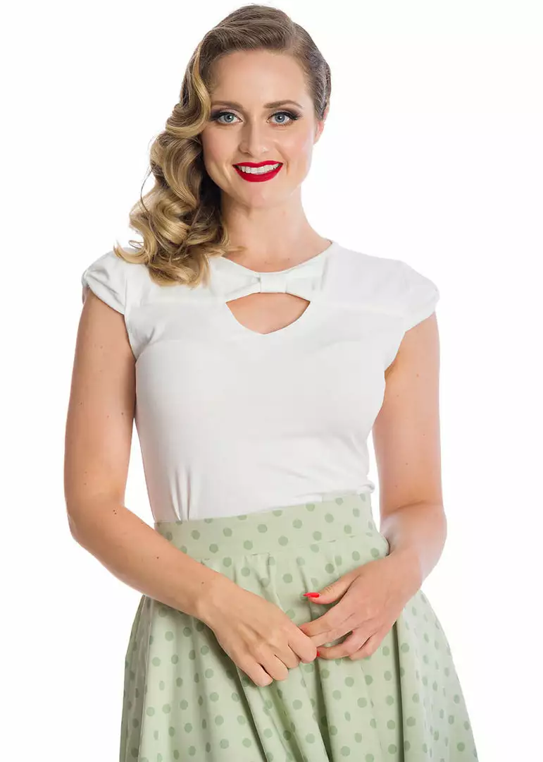 New In Banned Be Free 50's Top Ivory 3 New In Banned Be Free 50's Top Ivory