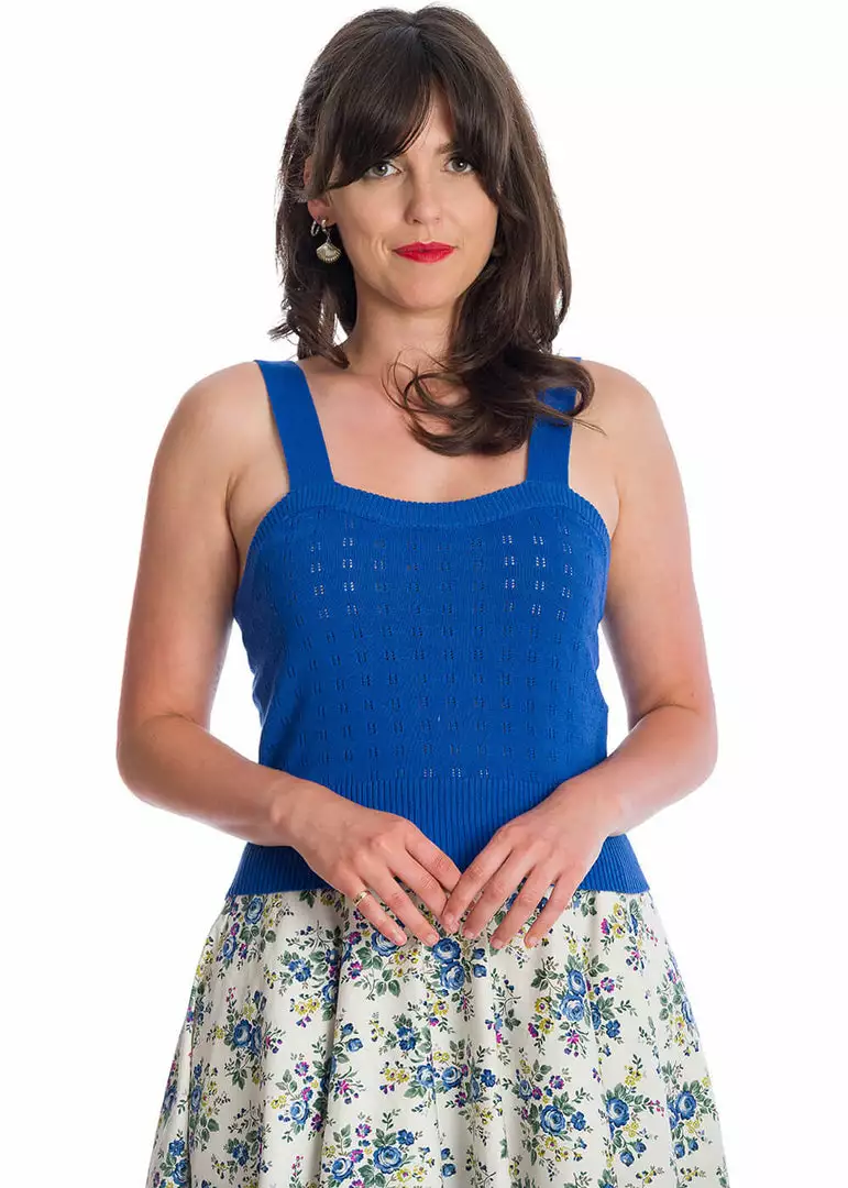 Banned Dora Strap 50's Top Blue 3 Banned Dora Strap 50's Top Blue