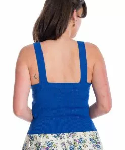 Banned Dora Strap 50's Top Blue 7 Banned Dora Strap 50's Top Blue