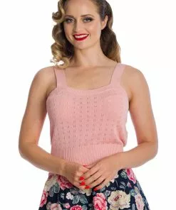 Banned Dora Strap 50's Top Pink