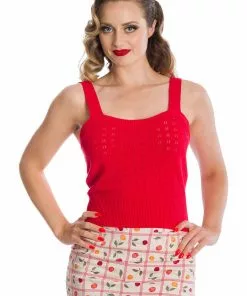 Banned Dora Strap 50's Top Red New In