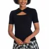 New In Banned Beth 40's Top Black