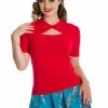 Banned Beth 40's Top Red New In