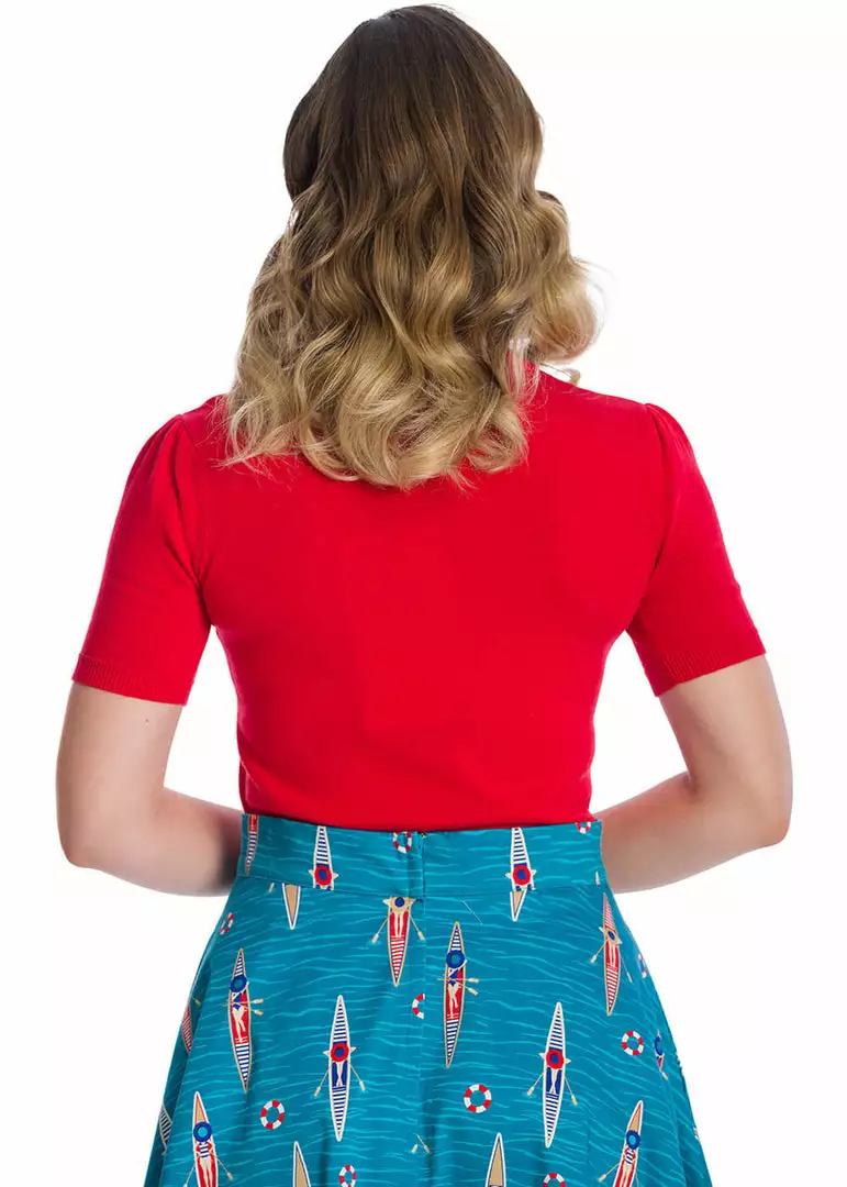 Banned Beth 40's Top Red New In 6 Banned Beth 40's Top Red New In